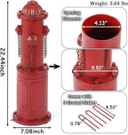Dog Fire Hydrant Pee Post, 22.4" H Fake Fire Hydrant for Dogs to Pee on, Red Metal Dog Pee Post for Training Tool, Puppy Pee Pole for Dogs Indoor Outdoor Garden Yard Statue