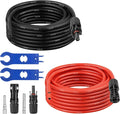 XRDS -RF Solar Extension Cable 8AWG, 20FT Red & Black Solar Panel Wire with Solar Connectors, PV Wire with Disconnect Wrenches & Extra Male/Female Connectors for RV, Camper, Inverter, Off-Grid System