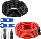 XRDS -RF Solar Extension Cable 8AWG, 20FT Red & Black Solar Panel Wire with Solar Connectors, PV Wire with Disconnect Wrenches & Extra Male/Female Connectors for RV, Camper, Inverter, Off-Grid System