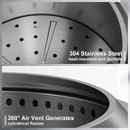 20 Inch Smokeless Fire Pit with Removable Ash Pan, Fire Pits for Outside Wood Burning, Portable Bonfire Outdoor Firepit, Waterproof Bag & Poker Included, Stainless Steel, Camping Backyard