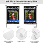 Personalized Graduation Garden Flag With Photo Name Custom Class Of 2025 Double-Sided Banner Congratulation Grad Yard Sign Outdoor Flags For Party Ceremony (Custom Graduation Flag, 12x18(in))