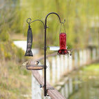 ERYTLLY Deck Hook Bird Feeder Pole Bird Feeder Porch Multi Hook Bird Feeding Station Kit Multi Feeder Hanging Kit Premium Bird Bath for Attracting Wild Birds Bird Feeder Planter Hanger