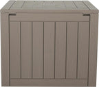 BTEXPERT Indoor Outdoor Storage Box, 30 Gallon Resin Deck Container for Package Delivery Patio Furniture Cushions Garden Tools Pool Sports Equipment UV Resistant Waterproof Lockable