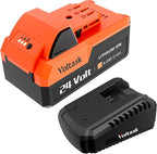 VOLTASK 24V 4.0-Ah Lithium iON Battery + 2.2A Rapid Charger for Cordless Snow Shovel and Cordless Snow Blower