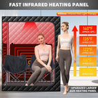 2 Person Infrared Sauna Box, Portable Infrared Sauna for Home, Personal Infrared Saunas with Red Light Threapy, Remote Control, Upgraded Comfortable Chair