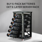 ECO-WORTHY 48V 600Ah Server Rack Battery LiFePO4 w/Bluetooth | 6 Pack 30.72kWh Solar Battery Kit for Home Backup | UL1973 & UL9540A & CEC Listed (Get Free Rack with 600A Busbar)