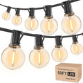 RTTY Outdoor String Lights 50ft, G40 Led Patio Globe Lights with 26pcs Plastic Bulbs, Shatterproof Waterproof Connectable Hanging for Porch Cafe Bistro Backyard Gazebo Balcony Deck Party