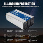 2000W Pure Sine Wave Inverter DC 36V to AC 120V, 4000W Peak Power with LED Display, Power Converter for Car, Truck, Solar, Home & Rechargeable Devices