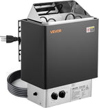 VEVOR Sauna Heater, 2KW AC 120V Electric Sauna Stove, Dry Steam Bath Saunas Stove with Pre-Drilled Bracket, Fit 52.9 to 88.2 CU.FT Saunas Rooms, Steam Bath Stoves for Home, Commercial, Leisure Venues
