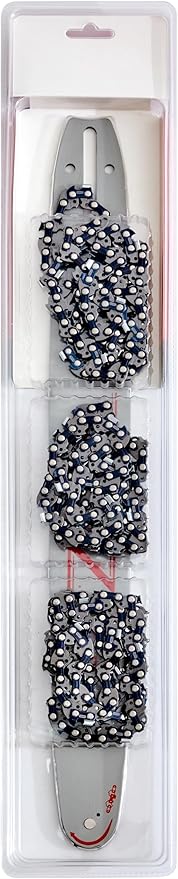 KAKEI 14 Inch Chainsaw Bar& Chain Combo - 3/8" LP Pitch, .050" Gauge, 52 Drive Links Fits Husqvarna 120, Echo CS-310, Ryobi RY3714& More (3 Chains+ 1 Bar)