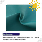 idee-home Outdoor Pillows with Inserts Included, Patio Outside Square Pillows Waterproof Set of 2, 18 x 18 inch Peocock Blue