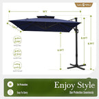 Sophia & William Cantilever Patio Umbrellas Offset Outdoor Umbrellas