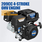 TOOLCY Gas Powered Pressure Washer, 3200 PSI and 2.6 Max GPM, Reinforced Pump, 35FT Extended Power Hose, Kink-Less Swivel Gun with & 5 Nozzles, for Cars/Fences/Driveways/Homes/Patios