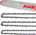 KAKEI 14 Inch Chainsaw Bar& Chain Combo - 3/8" LP Pitch, .050" Gauge, 52 Drive Links Fits Husqvarna 120, Echo CS-310, Ryobi RY3714& More (3 Chains+ 1 Bar)