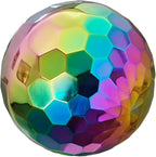 304 Stainless Steel Gazing Ball Sculptures Diamond Ball Decoration Mirror Hollow Decor Ball Reflective Garden Sphere Hollow Metal Ball Ornament Statues Gazing Globe for Home Garden (Rainbow 8 inch)