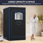 BOCHPOWER Portable Sauna Box, 3.0L Steamer, Remote Control, Folding Chair, 9 Levels