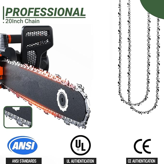 20 Inch Chainsaw Chain 80 Drive Links .325" Pitch .050" Gauge Compatible with Fits Husqvarna450 Rancher,4435E,440E,445E,450E,Jonsered CS2252 MAKITA EA5600F Craftsman S205 and More (4Pack)