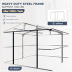 Metal Storage Shed 10x12 FT Reinforced Frame with Unique Clear Roof Skyview Windows Air Vents Door for Outside Garden Patio Lawn Backyard to Store Bikes,Lawnmower,Garage,Dark Grey Large
