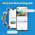 Smart Bird Feeder with Camera, Dual Seed Chambers & Spill Resistant, Solar-Powered HD Birdhouse with Camera Free AI Birds Species Recognition, Real-Time App Alerts – Ideal Gift for Bird Lovers, Blue