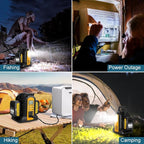350W Power Inverter Compatible with Dewalt 20v Battery 2-Ports DC 20V to AC 110-120V Pure Sine Wave Battery Inverter with LED Light, 3 USB-A Port,1 Type-C Port,1DC Port for Camping Emergency