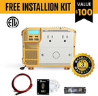 Krieger 4000W Modified Wave Inverter 12V DC to 120V AC Converter for RV, Truck, Off-Grid Solar Power Inverter 12V to 110V W/Built-in 5V/2.1A USB Port, AC Hardwire Port, Remote Cables Fuse Included