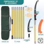 Pole Saws for Tree Trimming, 7.3-27 ft Extendable Tree Trimmers Long Handle Pruner, Sharp Steel Blade and Scissors High Branches Trimming, Tree Pruner, Tree Saw (7.3-27 ft)