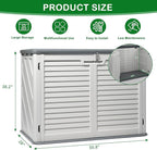 VINGLI Outdoor Storage Shed, Resin Storage Cabinet with Lockable Design, Weatherproof Tool Shed with HDPE Material, Resin Deck Box for Garden Tools, Pool Equipment, Garbage Cans, White (31.5 Cu.ft)