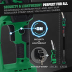 2-in-1 Electric Pole Saw for Tree Trimming, Cordless Pole Saw & 8'' Mini Chainsaw with Extension Pole, 2*21V 4.0 Ah Electric Handheld Chain Saw with Rechargeable Batteries for Wood Ranger,Senior,Women