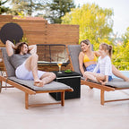 Bonnlo Outdoor Deck Box 10 Gallon, All-Weather Waterproof Patio Square Storage Box with Removable Lid, Small Storage Side Table for Patio, Poolside, Backyard