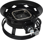 Flame King Smokeless Propane Fire Pit, 19-inch Portable Firebowl, 58K BTU with Self Igniter, Cover, & Carry Straps for RV, Camping, & Outdoor Living