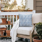 LVTXIII Set of 2 Patio Throw Pillows Waterproof 18"x18" Fade Resistant Outdoor Throw Pillows with Inserts, Fluffy Decorative Garden Toss Pillow Cushions for Home Patio Coach Sofa Use, Pebble Blue