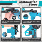 Mini Chainsaw Cordless 6 Inch, Brushless Motor Electric Saw - 2x2Ah Batteries, 2025 Upgraded, Safety Lock, Portable Handheld for Tree Trimming, Wood Cutting, Camping/DIY, Gift for Dad Husband