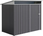Vongrasig 6x4 FT Outdoor Storage Shed, Metal Garden Shed Clearance with Window and Lockable Door, All-Weather Sloping Roof Tool Shed for Backyard, Patio, Dark Gray