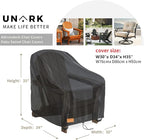 Outdoor Adirondack Chair Cover 2 Pack,Heavy Duty Patio Covers Waterproof, Outdoor Furniture Covers Waterproof, Swivel Patio Chair Cover(30W X 34D X 36H Inches) Black