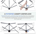 EAGLE PEAK 13x13 Straight Leg Pop Up Canopy Tent Instant Outdoor Canopy Easy Single Person Set up Folding Shelter w/Auto Extending Eaves 169 Square Feet of Shade (Blue)