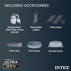 INTEX 26329EH Ultra XTR Deluxe Above Ground Swimming Pool Set: 18ft x 52in – Includes 2100 GPH Cartridge Sand Filter Pump – SuperTough Puncture Resistant – Rust Resistant – Easy to Assemble