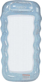 FUNBOY Clear Inflatable Mesh Pool Lounger Mesh Water Hammock with Built-in Pillow 70" Pool Hammock Float for Adults Swimming Pool Accessories & Tanning Pool Lounger Float for Pool Party & Summer