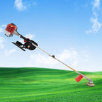 Gas Powered Weed Eater, 26cc 2-Stroke Cordless Lawn Edger Gas String Trimmer with Two Blade Heads, Trimmer Power Gasoline Chainsaw for Home Lawn, Orchard Mowing, Tea Garden Mowing