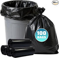 30-35 Gallon Trash Bags 100 Count, 20 Micron HDPE, Durable & Tear-Resistant Trash Can Liners, Large Black Garbage Bags for Household waste, kitchen waste, yard trash & packing leaves