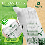 Compostable Kitchen Waste Trash Bags 1.6-2 Gallon (100 Pack) Heavy Duty 100% Biodegradable White Compost Bags for Countertop Bin, ASTM D6400, BPI & OK Compost HOME Certified, Eco-Friendly & Recyclable