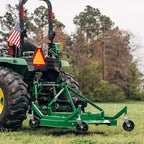 Titan Attachments 3 Point PTO Finish Mower, 60" Cutting Width, Category 1 Hitch, Rear Discharge, Requires 25-40 HP Tractor, Low-Noise Cast Iron Gearbox, Green Finish