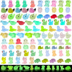 200 Pcs Tiny Resin Animals to Hide, Mini Luminous Resin Animals Bulk for Miniature Fairy Garden Accessories Micro Landscape Aquarium Cake Potted Plants Dollhouse Moss Patio Home Decor Crafts