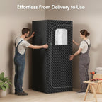 Portable Steam Sauna at Home 1 Person Therapy, Low EMF 1200W Fast Heating Sauna Box, Indoor Dry Sauna with Foldable Chair for Home, Gym (2.6Lx2.6Wx6H Ft)