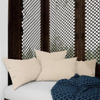 Covers & All Premium Square Throw Pillow Inserts with Covers Set of 4, 14 x 22 Inches Beige, Decorative Cushions for Couch Sofa Home Decor Office Travel UV Resistant Waterproof Soft Cushions Pillows