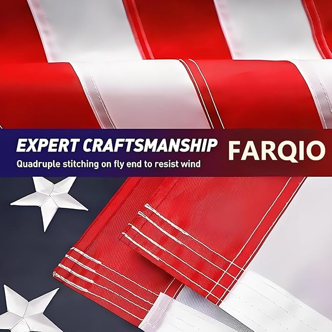 American Flag 3X5 | Heavy Duty American Flags 3x5 |600D Polyester Material USA Flag - Allegiance Flags For Outside 3x5,With Embroidered Stars and Sewn Stripes,Tearproof All-Weather Outdoor Flag.