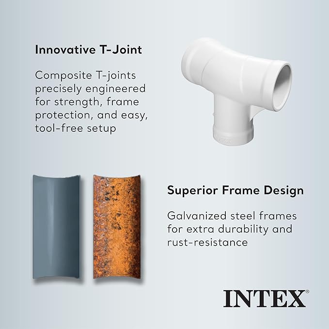 Intex 26711EH Prism Frame Premium Above Ground Swimming Pool Set: 12ft x 30in – Includes 530 GPH Cartridge Filter Pump – SuperTough Puncture Resistant – Rust Resistant – 1718 Gallon Capacity
