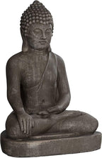 John Timberland Sitting Buddha Statue Sculpture Zen Asian Japanese Garden Decor Outdoor Front Porch Patio Yard Outside Home Balcony House Exterior Weathered Light Sandstone Finish 29 1/2" Tall