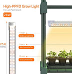Bstrip Indoor Greenhouse with Grow Light, 4-Tier Mini Green House, 4Pcs Grow Lights for Indoor Plants with Timer, Zippered PVC Grow Tent with Airflow Windows, Indoor Greenhouse Cabinet 35x19.3x63in