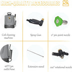 ZPB140 Portable Pressure Washer with 3.5 Gallon Water Tank, Port A Blaster HVAC Coil Cleaning, Coil Jet Cleaner for ac Unit 120V 80W for Indoor or Outdoor, Flow Rate 4L/min