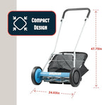 American Lawn Mower Company 1804-18 18-Inch 5-Blade Walk Behind Reel Lawn Mower with Grass Catcher